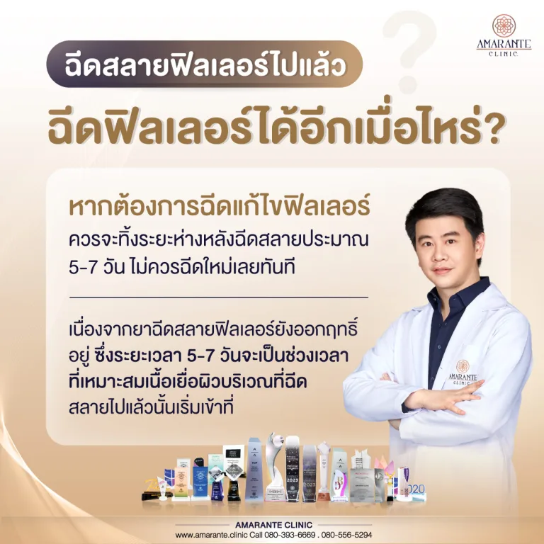 หลังจากการฉีดสลายฟิลเลอร์ จะสามารถฉีดฟิลเลอร์ใหม่ได้วันไหน?