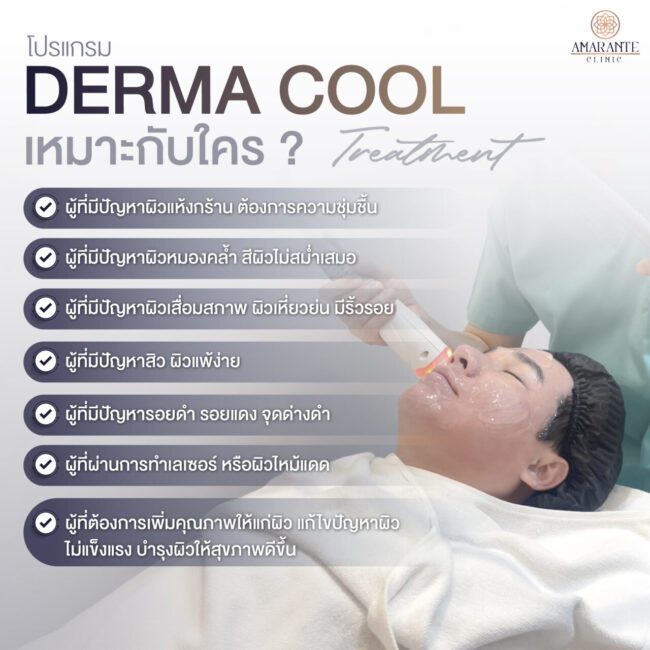 ภาพ infographic อธิบาย Derma Cool Treatment เหมาะกับใคร
