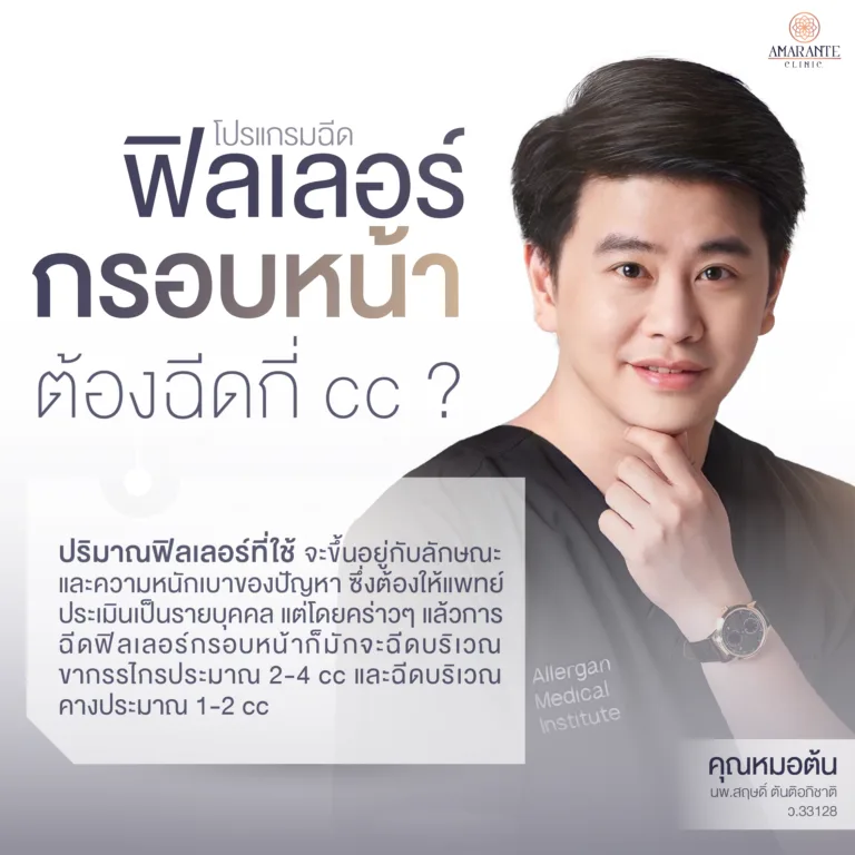 ฉีดฟิลเลอร์กรอบหน้าใช้กี่ CC