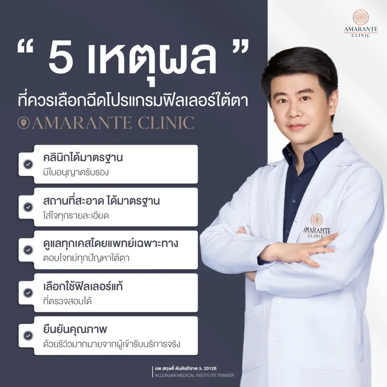 ฉีดฟิลเลอร์ใต้ตาที่ Amarante Clinic