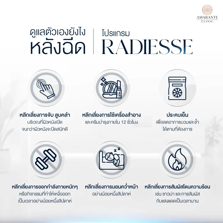 หลังฉีด Radiesse ควรดูแลตัวเองอย่างไร