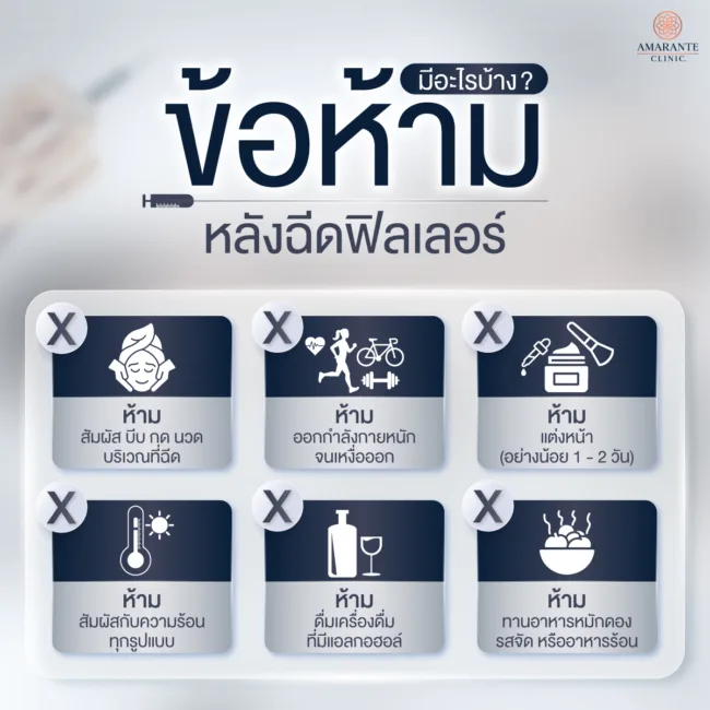 ข้อห้ามหลังฉีดฟิลเลอร์