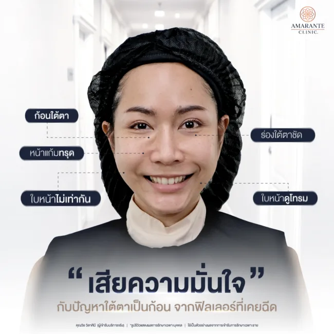 แก้ไขใต้ตาเป็นก้อน Amarante
