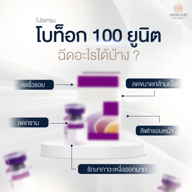 โบท็อก 100 ยูนิต ฉีดตรงไหนได้บ้าง