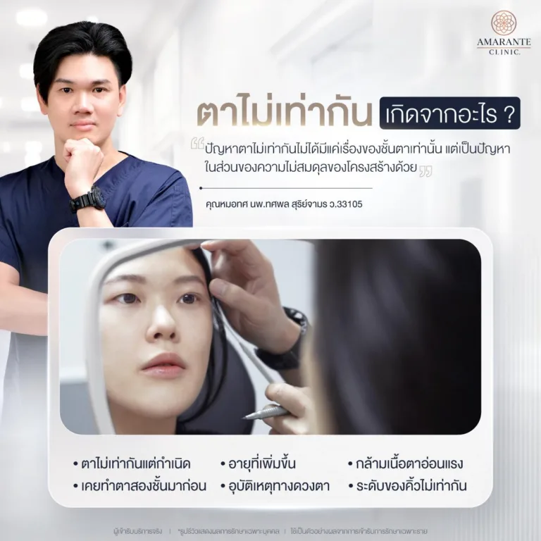 ตาไม่เท่ากัน เกิดจากอะไร